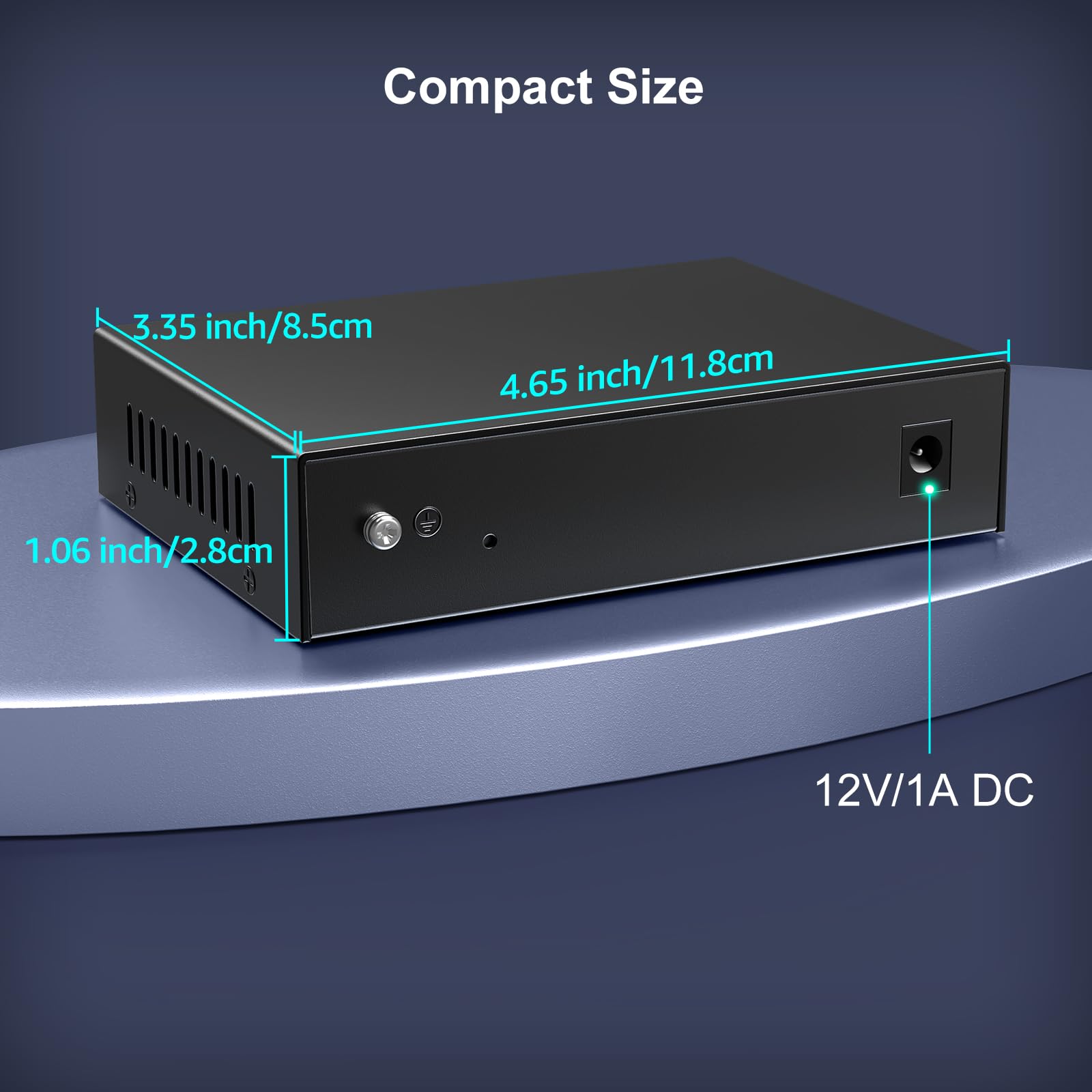6-portowy niezarządzany przełącznik sieciowy 2,5 G, porty VIMIN 4X 2,5 Gbase-T, 2 x port 10G SFP+, pojemność przełączania 60 Gb/s, IEEE802.3, metalowa obudowa, bez wentylatora, działa dla NAS 2,5 Gb/s