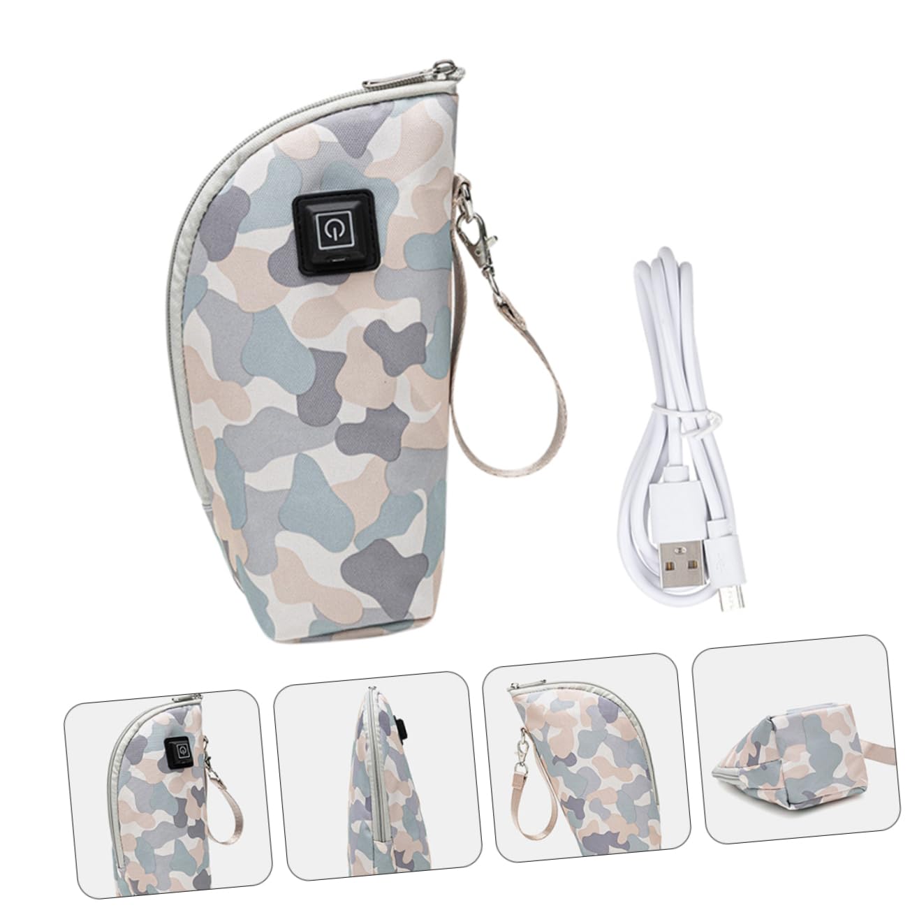 Abaodam 3 Piezas calentador botellas biberón nevera portátil viaje calefactor calentadores calentador biberones funda calienta biberones temperatura constante Termo bolso mano