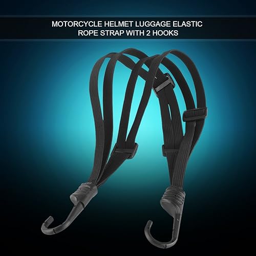 Miniatura 2 de BSDDP - Cuerda elástica para casco de motocicleta, material elástico de alta resistencia, retráctil, para equipaje, correa elástica con 2 ganchos