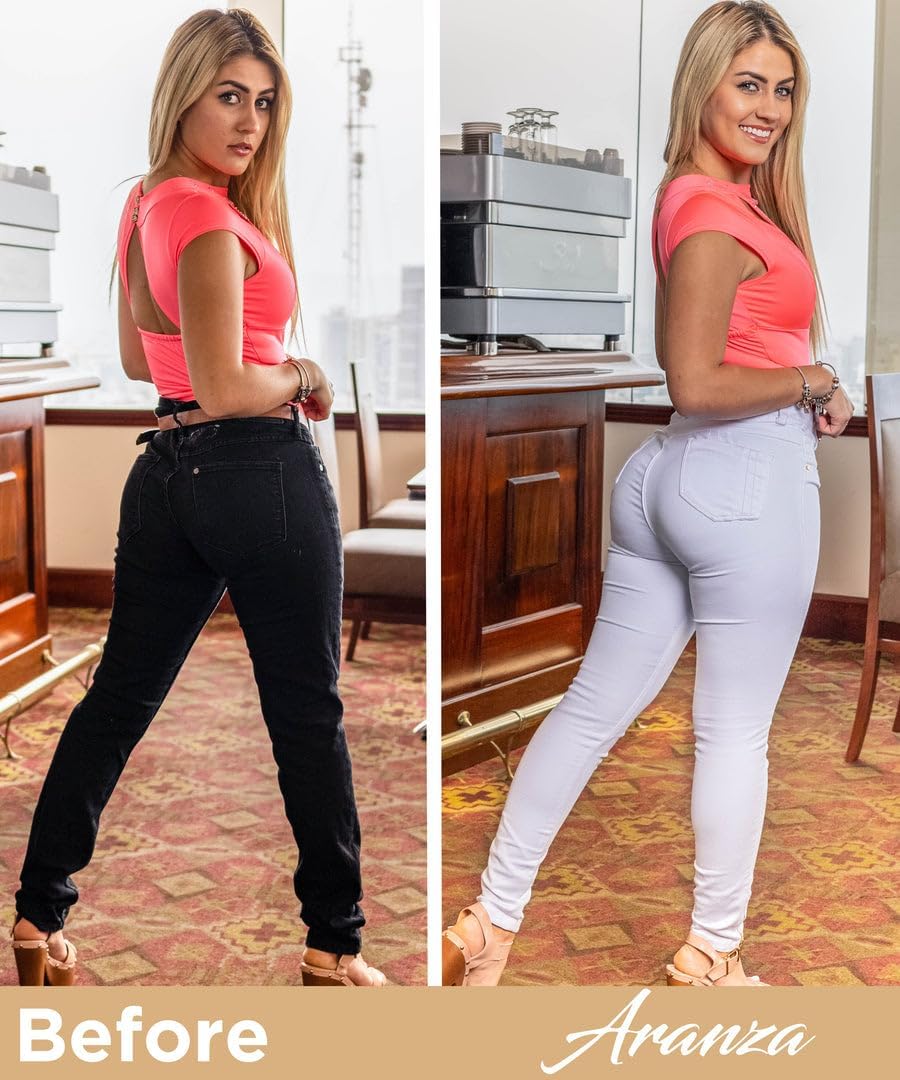 Pantalones Colombianos Levanta Cola | Butt Lifting Jeans for Women Colombian Jeans for Women Butt Lift Boot Cut Jeans Blue - Image 4