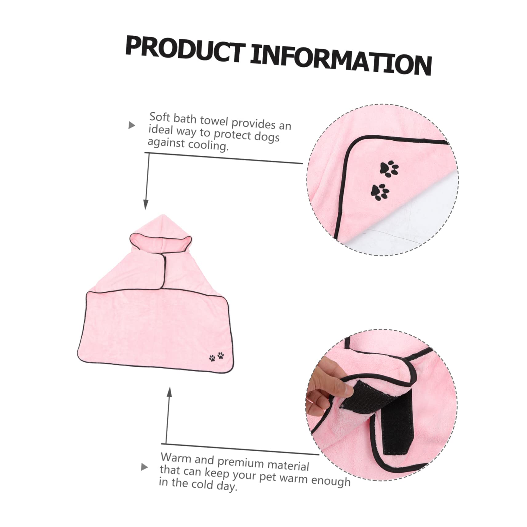 FOMIYES Lot De 2 Peignoirs pour Animaux De Compagnie Serviette De Bain pour Chien Et Chiot Serviette De Bain À Séchage Rapide pour Animaux De Compagnie