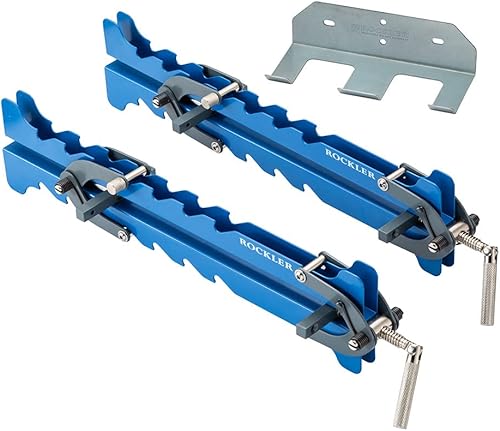 Miniatura 1 de Rockler Mini abrazaderas de panel de lujo (paquete de 2) - Potentes abrazaderas de presión de cuatro vías - Juego de mini abrazaderas con patrón de