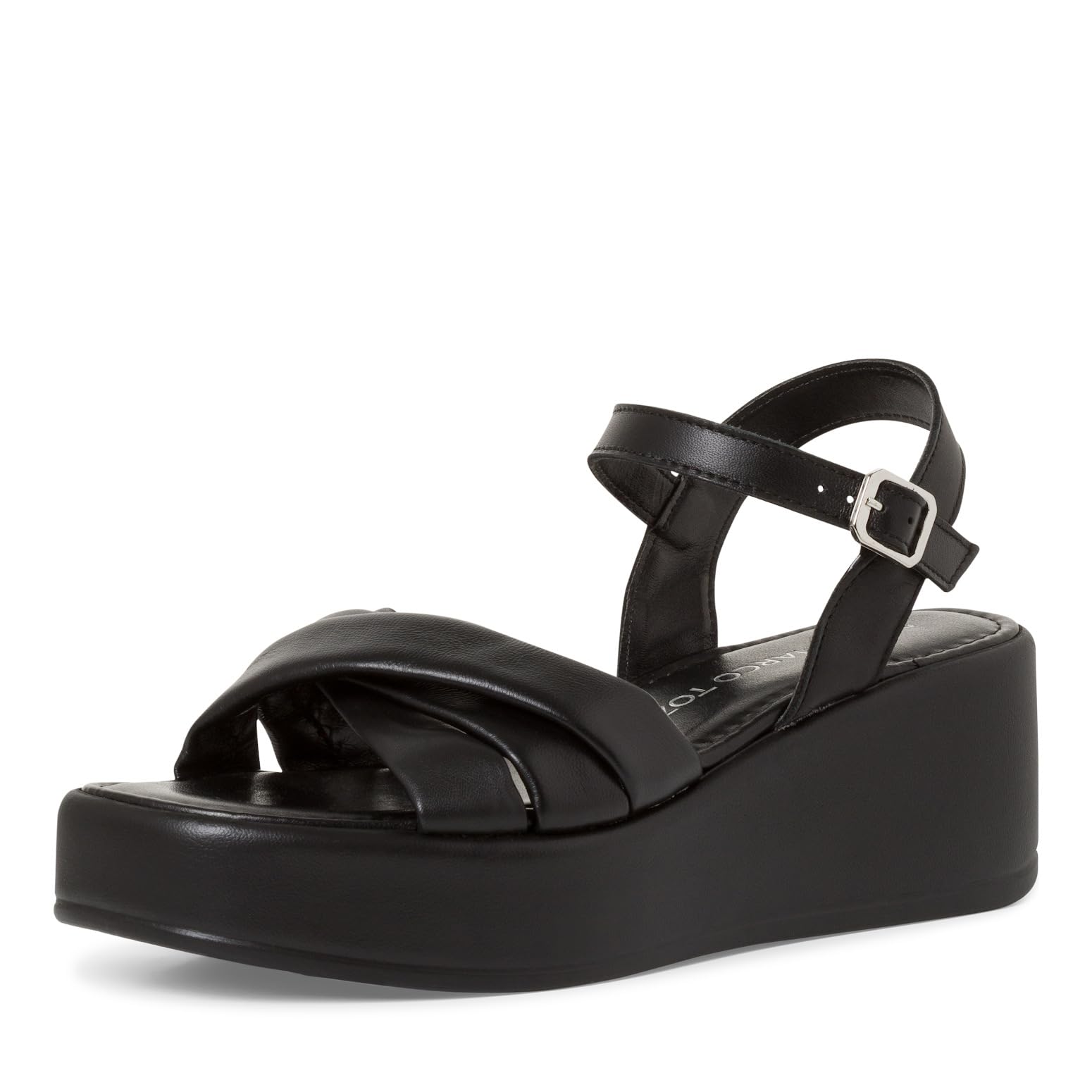 MARCO TOZZI Women's 2-28011-42 Heeled Sandal, Black, 6.5