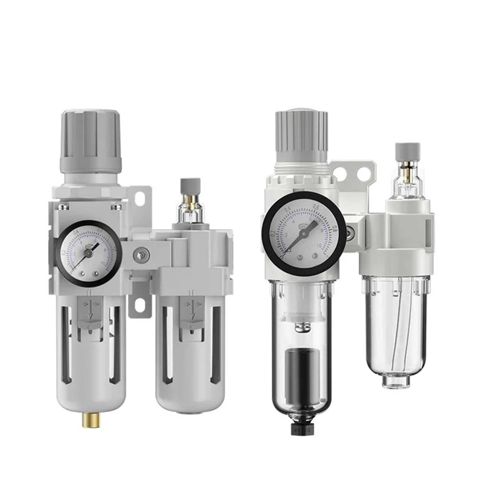 1pc AC2010-02 AC3010-03 AC4010-04 Régulateur de pression pneumatique métallique Séparateur d'eau d'huile Compresseur de drainage manuel Filtre à air(AC4010-06)