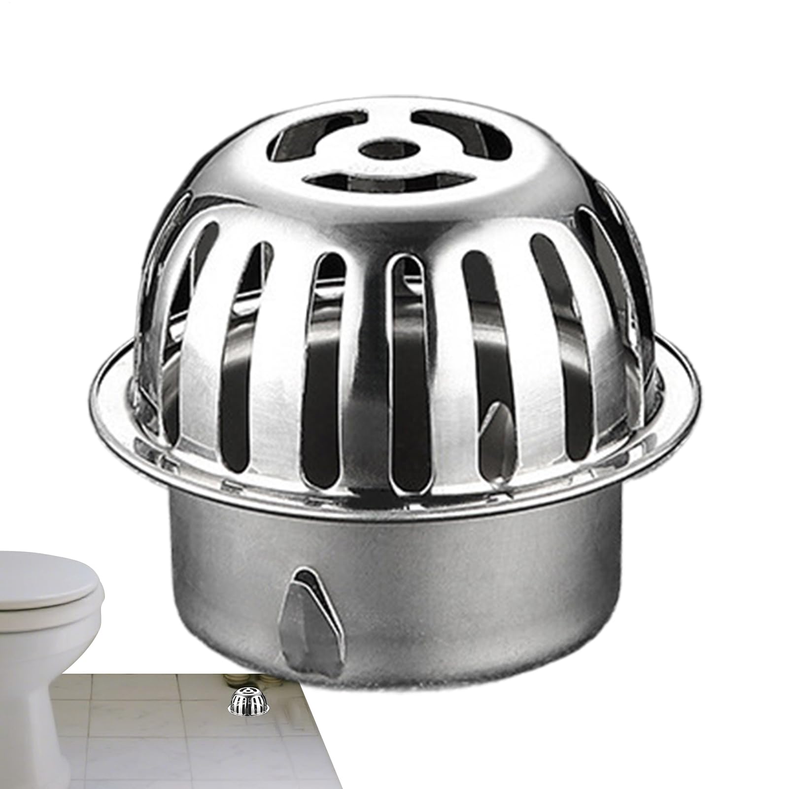 Cubierta De Drenaje para Exteriores - Rejilla para Sumideros de Baño - Rejilla Cúpula Antiatascos Acero Inoxidable para Baño Jardín Sótano