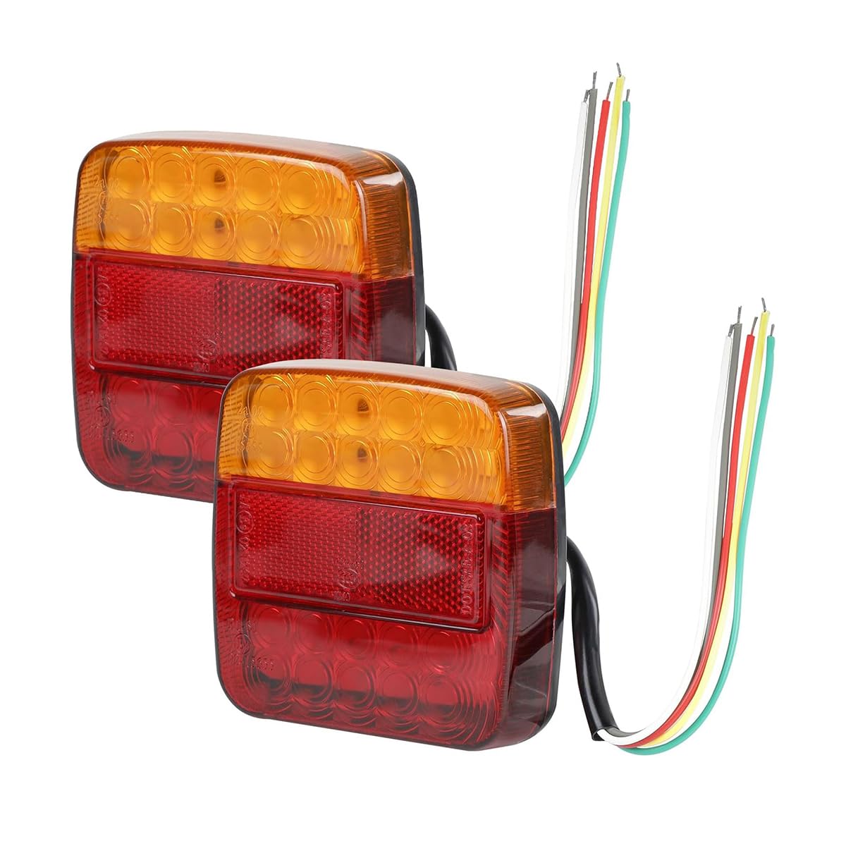 Ludom 2 Luces De Remolque, Luces Traseras De 12 V, Luces Traseras Universales Para Remolques, Tractores, Camiones, Barcos Y Vehículos Recreativos.