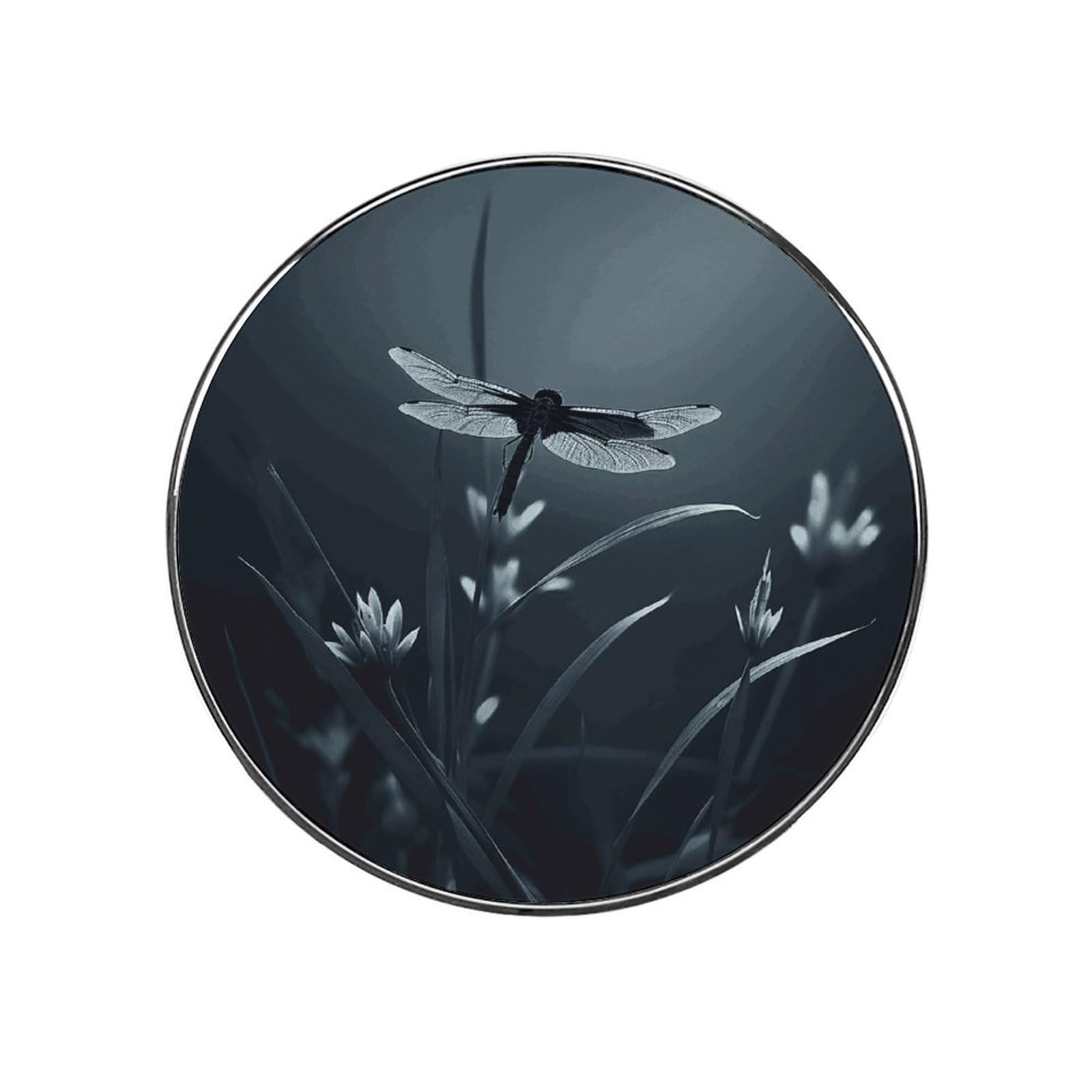 Dragonfly Silhouette Fridge Magnet Magnetic Refrigerator Magnets Mini Round Kitchen Fridges Magnets for Kitchen Office Whiteboard Cabinet and Dishwasher