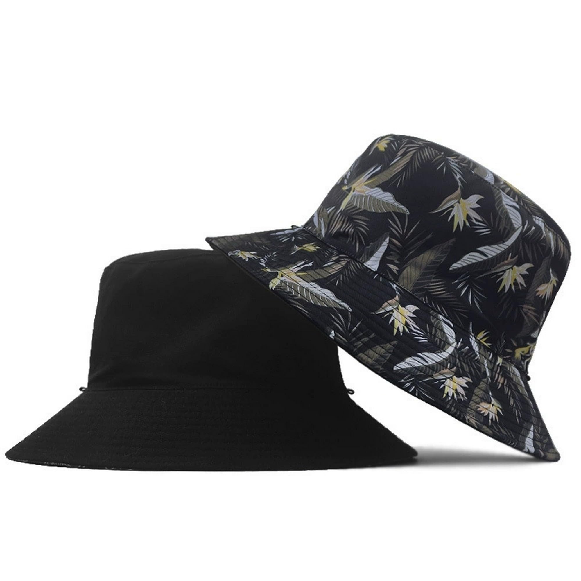 Oversize kapelusz typu bucket XXL kapelusz przeciwsłoneczny duże głowy regulowany kapelusz przeciwsłoneczny Plus 23,6 cala - 25,5 cala (60-65 cm)