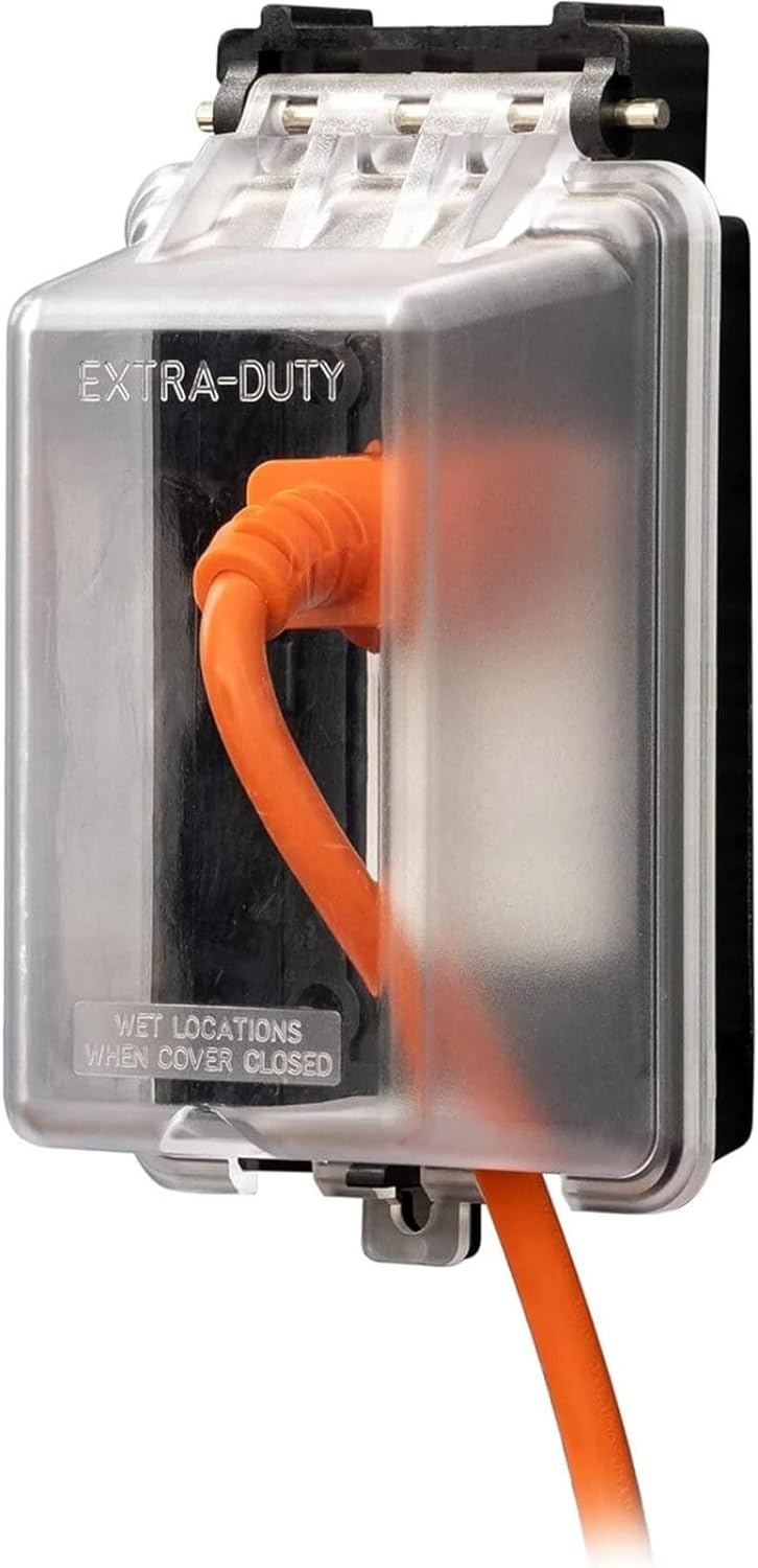 Weatherproof Electrical Outlet Cover, Single Gang Outdoor Outlet Cover Weatherproof Enclosure