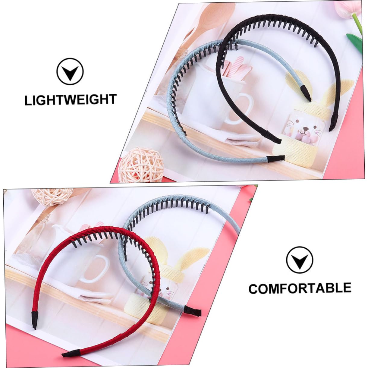 FRCOLOR Pz fascia per fascia per trucco spa Cerchi per per uso domestico hair clip hair pin cerchietti per in tessuto squisiti cerchi per plastica