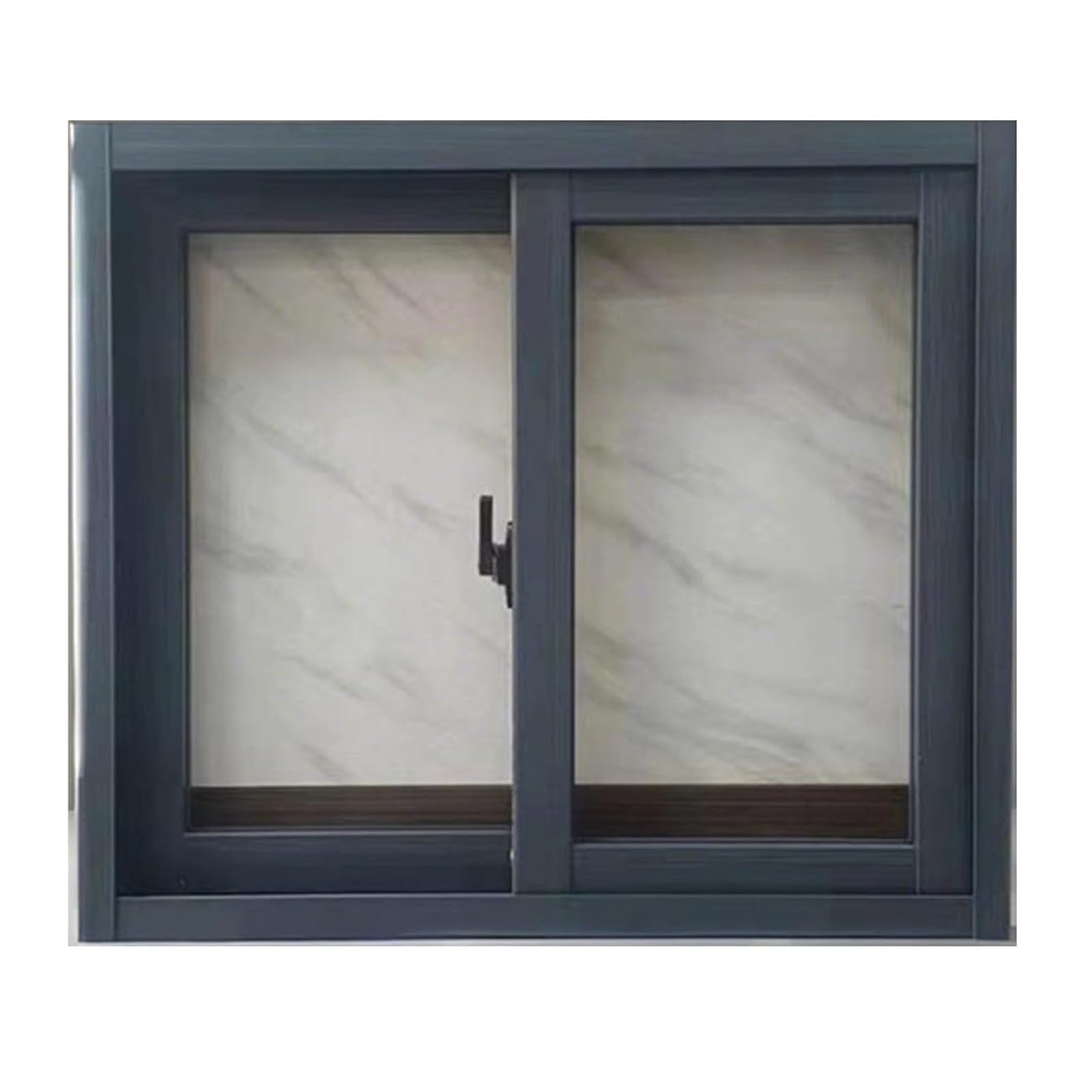 Fenêtre coulissante horizontale en aluminium étanche au vent fort pour abri et maison 80x60