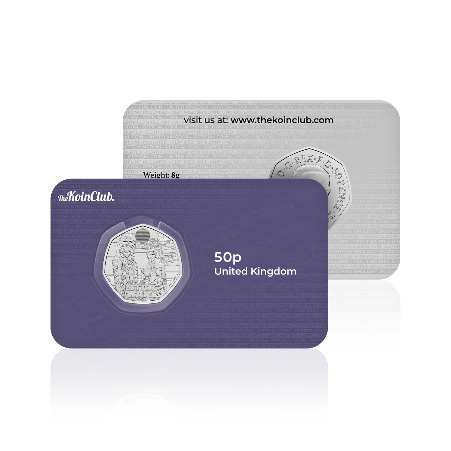 코인 로얄 민트 한 솔로와 츄바카 스타워즈 동전 브릴리언트 미사용 BU 50P 2024 영국-Freehip.co.kr