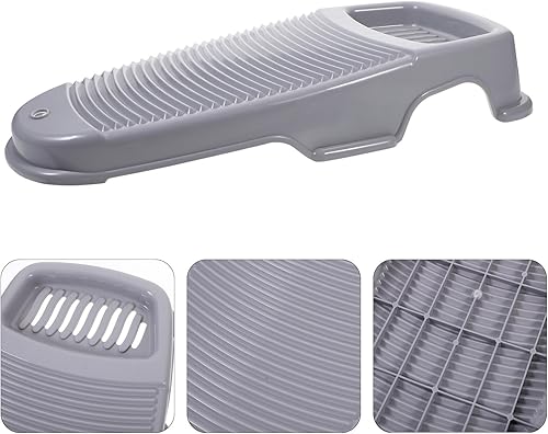 Miniatura 3 de Housoutil Lavabo de plástico antideslizante tabla de lavado antideslizante para lavar a mano, tabla de lavar a mano herramienta de ropa para ropa