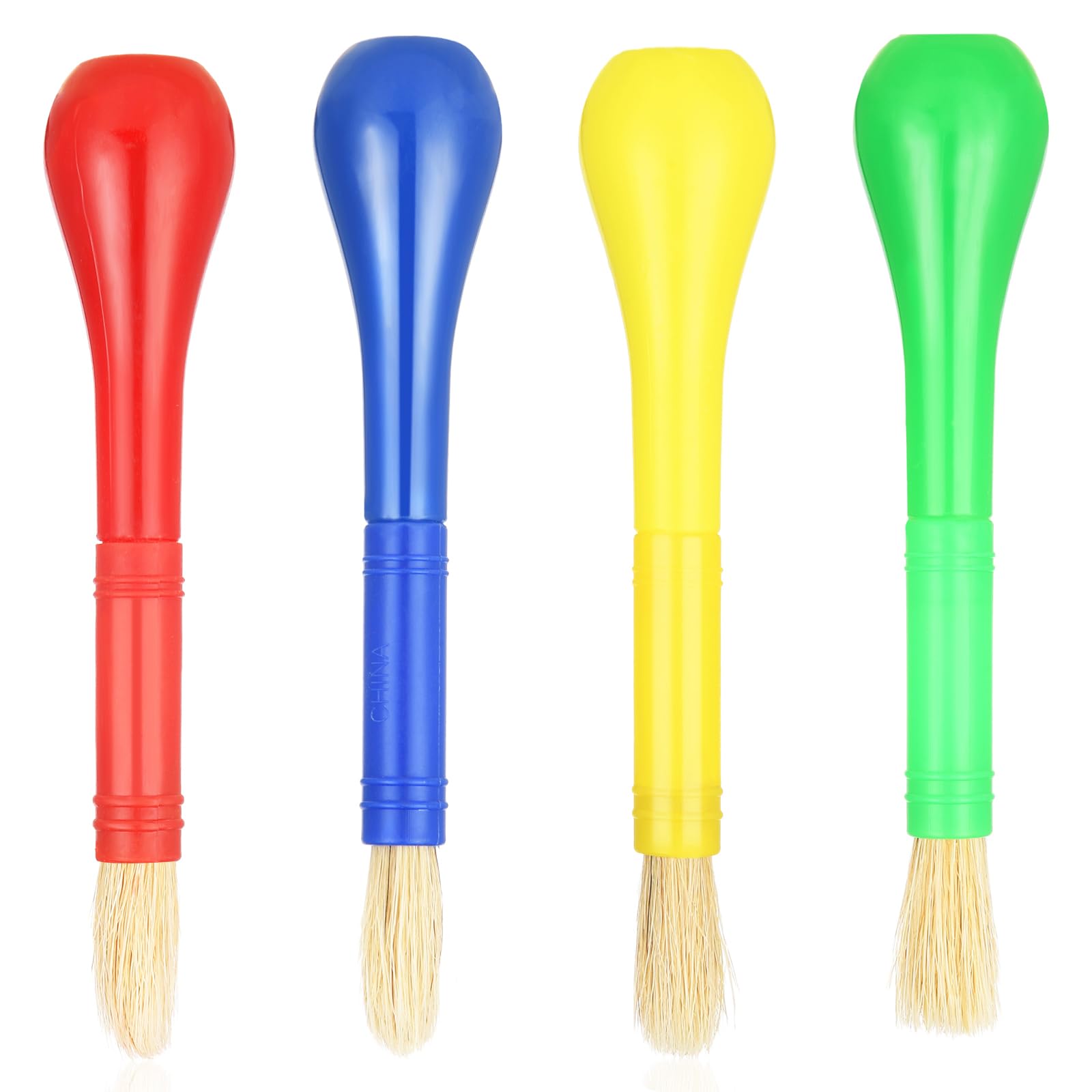 Paint Brushes, Children's Jumbo Art Brushes Set Washable Toddler Paint Brush Easy to Grip Round Paintbrushes for Children Preschool Encourage Writing Grip