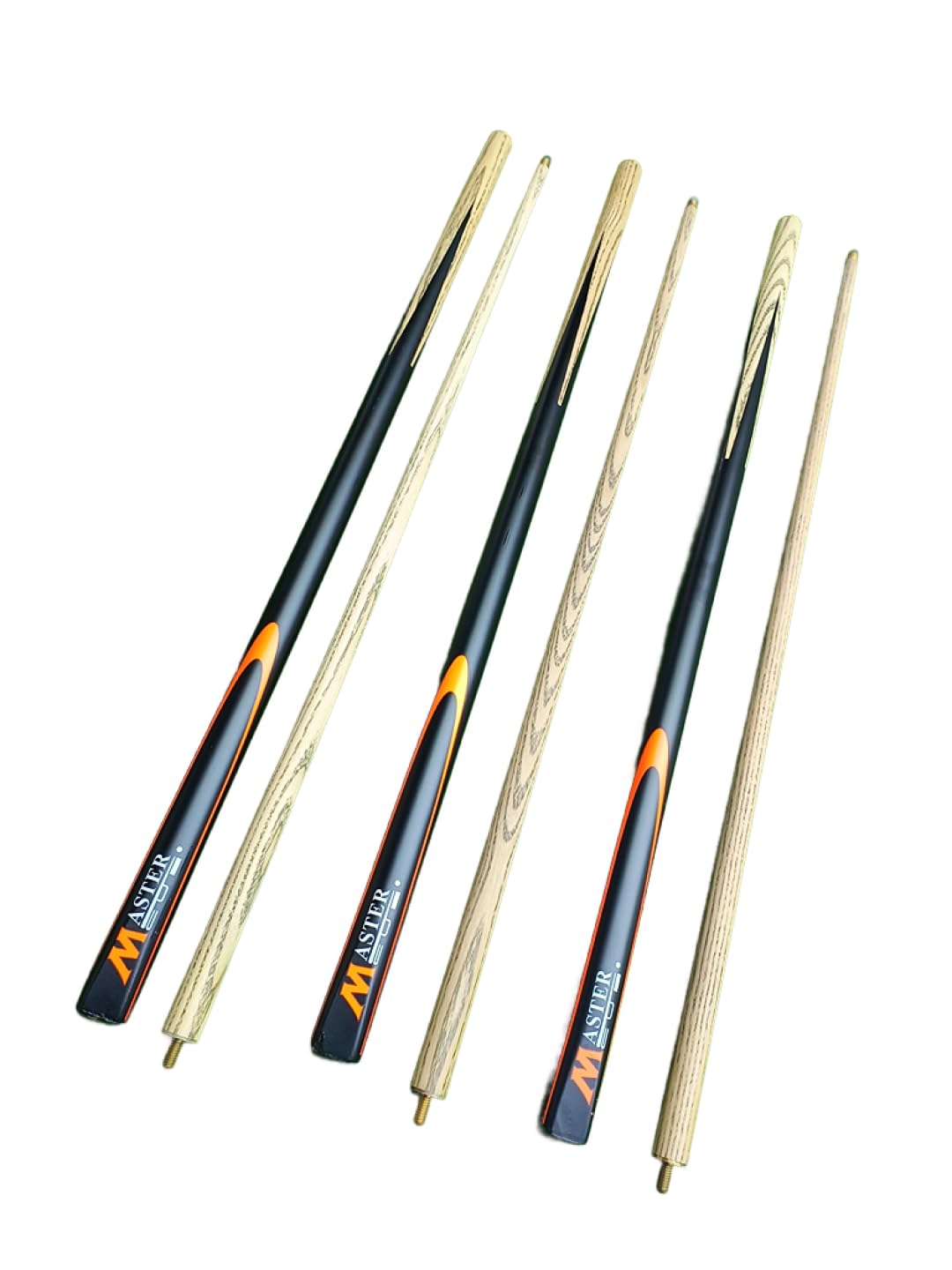JBB Billiard cue Stick || Snooker cue Stick || Pool cue Stick Cue Sticks - 9mm || Orange & Black (3pcs) 1