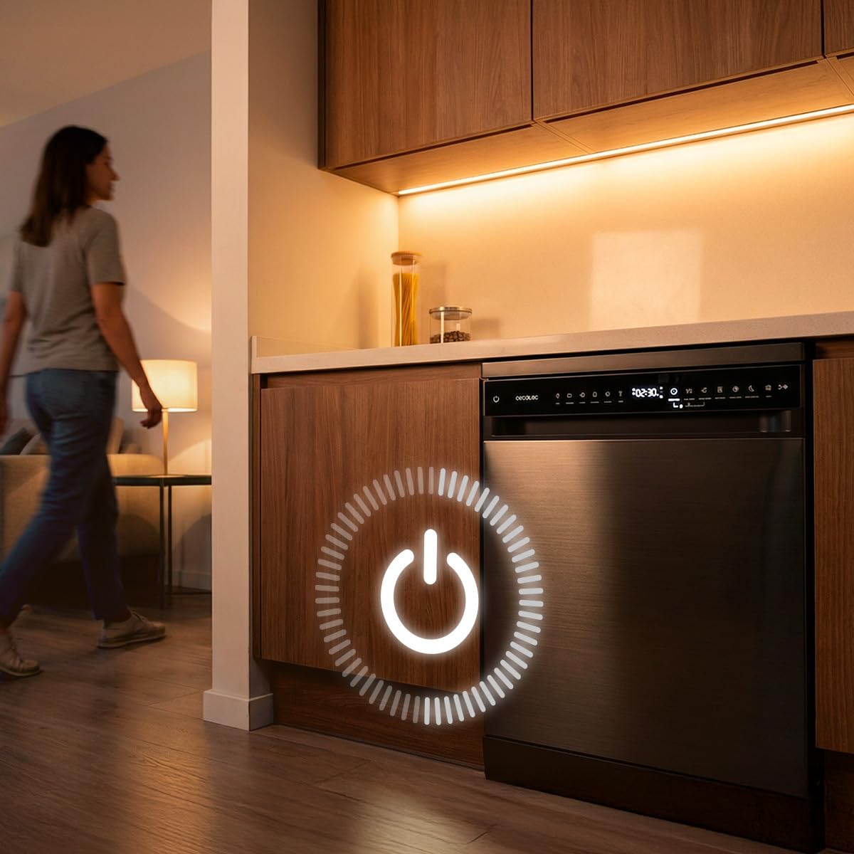 Cecotec Freistehender Geschirrspüler 60 cm Bolero Aguazero 6205. 13 Maßgedecke, 12 Programme, Energieeffizienzklasse D, Inverter Plus Duo Motor, Super Trocken, Halbe Beladung, Leises Waschen