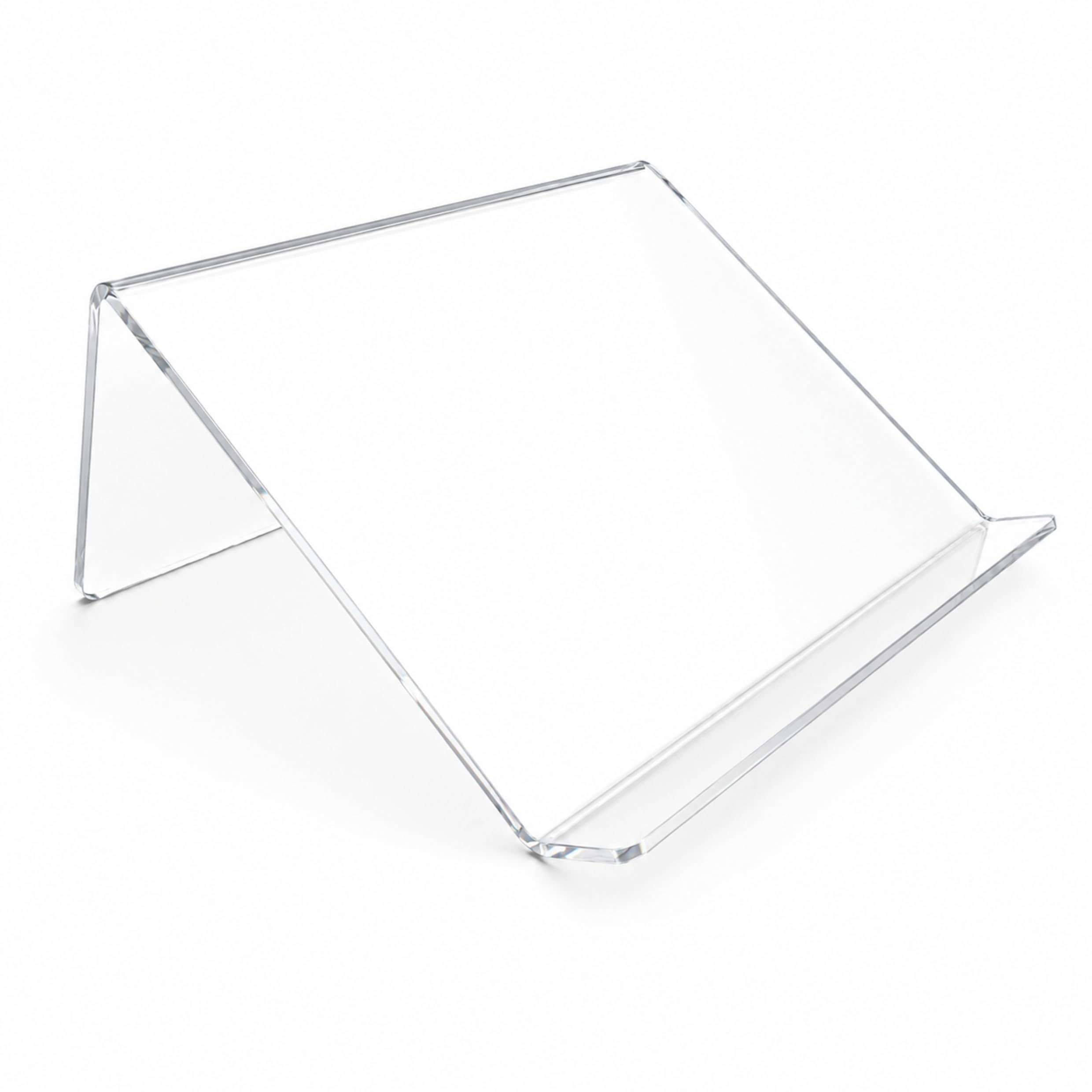 Debora Carlucci Leggio da Tavolo in Plexiglass Trasparente Supporto Libro e Porta Ricettario in Acrilico Made in Italy Espositore per Libri, Spartiti, Cataloghi e Cucina (Grande)