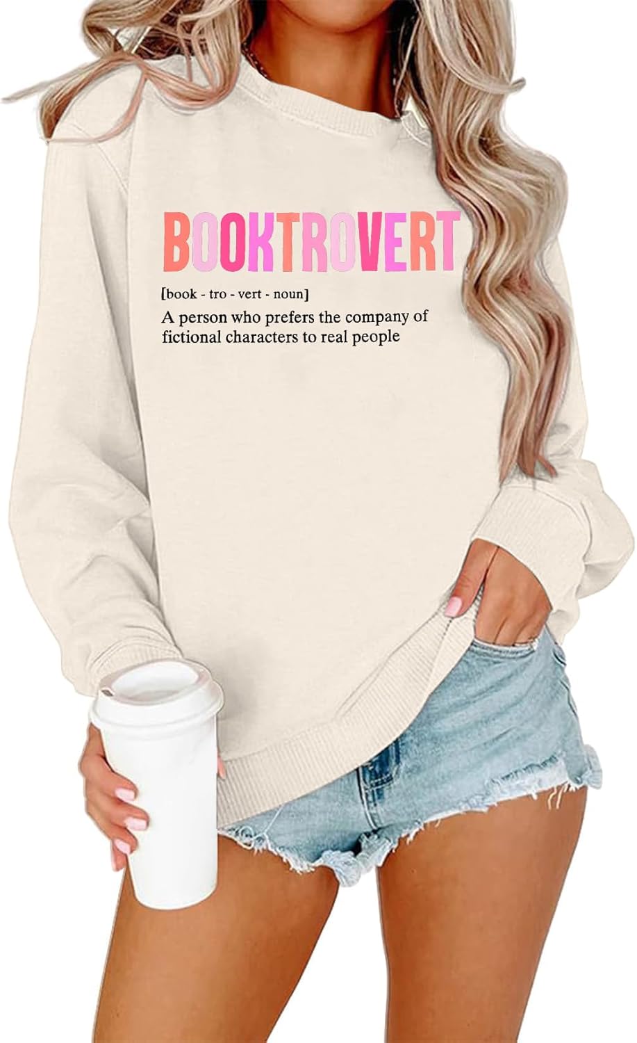 BENGELY Book Sweatshirt Women Funny Book Lover Graphic Shirt Reading Bookworm Pullover Hoodie Floral Casual Long Sleeve Tops