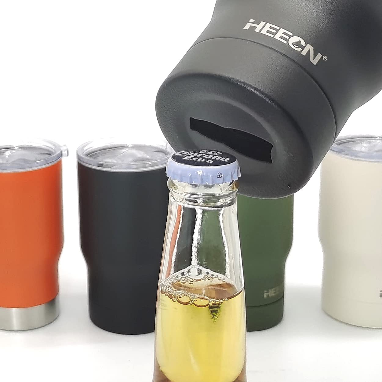 Bierflessenkoeler, 300 ml, draagbare bierflessenkoeler, flessenhouder, vacuüm-bierfles-isolator, outdoor drankkoeler voor bier en dranken