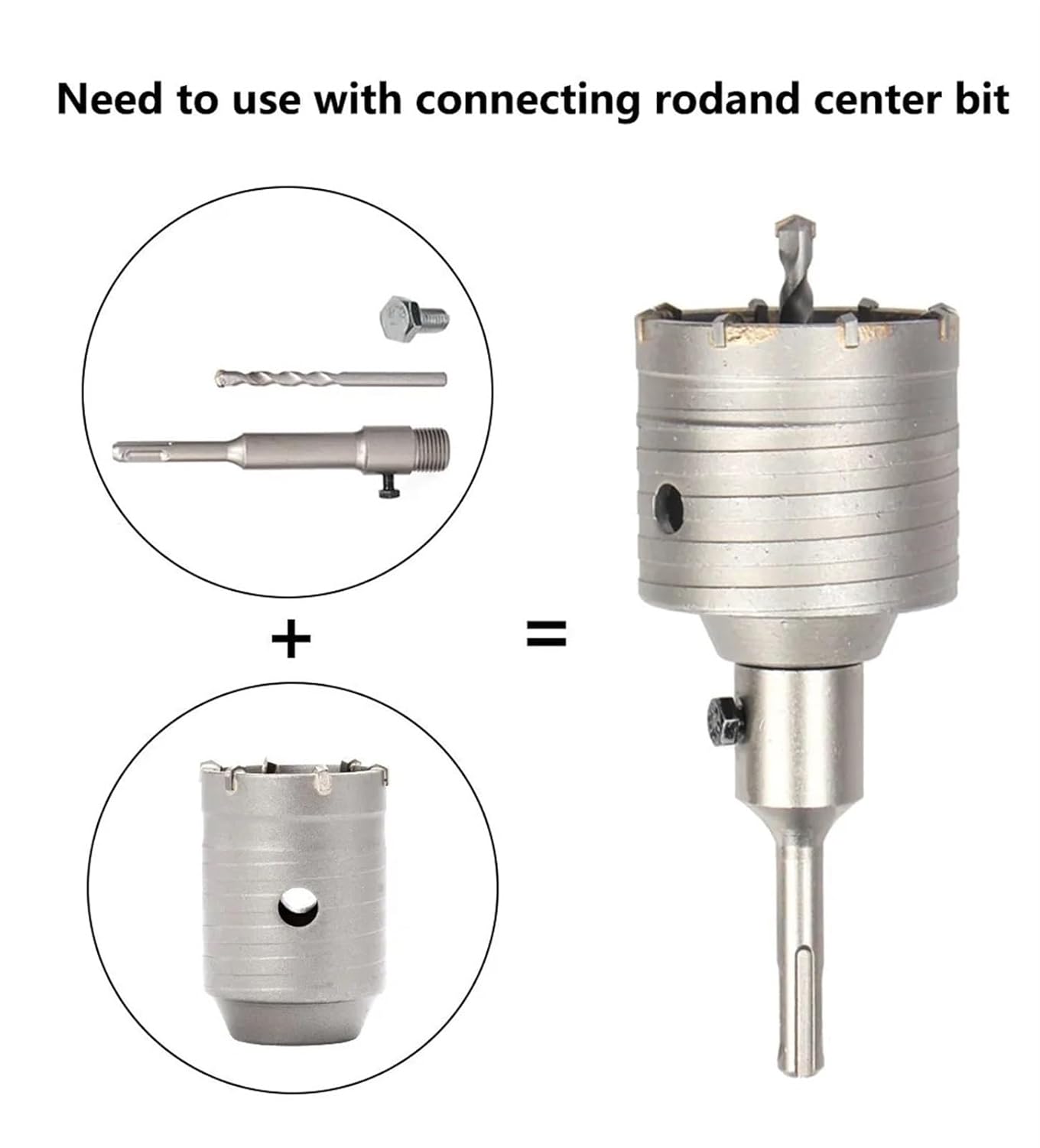 Wall Hole Saw Drill Bit Concrete Hole Saw Hole Cutter Concrete Cement Stone Drilling Tool 30-100mm 1Pcs(75mm)