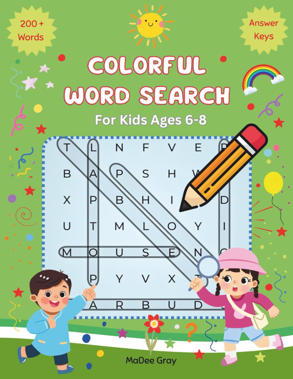 Colorful Word Search For Kids Ages 6-8: Fun & Educational Puzzle Book for Early Learners