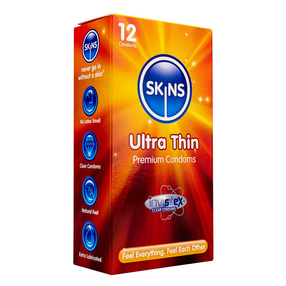 Skins Ultra Thin Condoms Multipack. No Latex Smell And Extra Lubrication For Maximum Comfort And