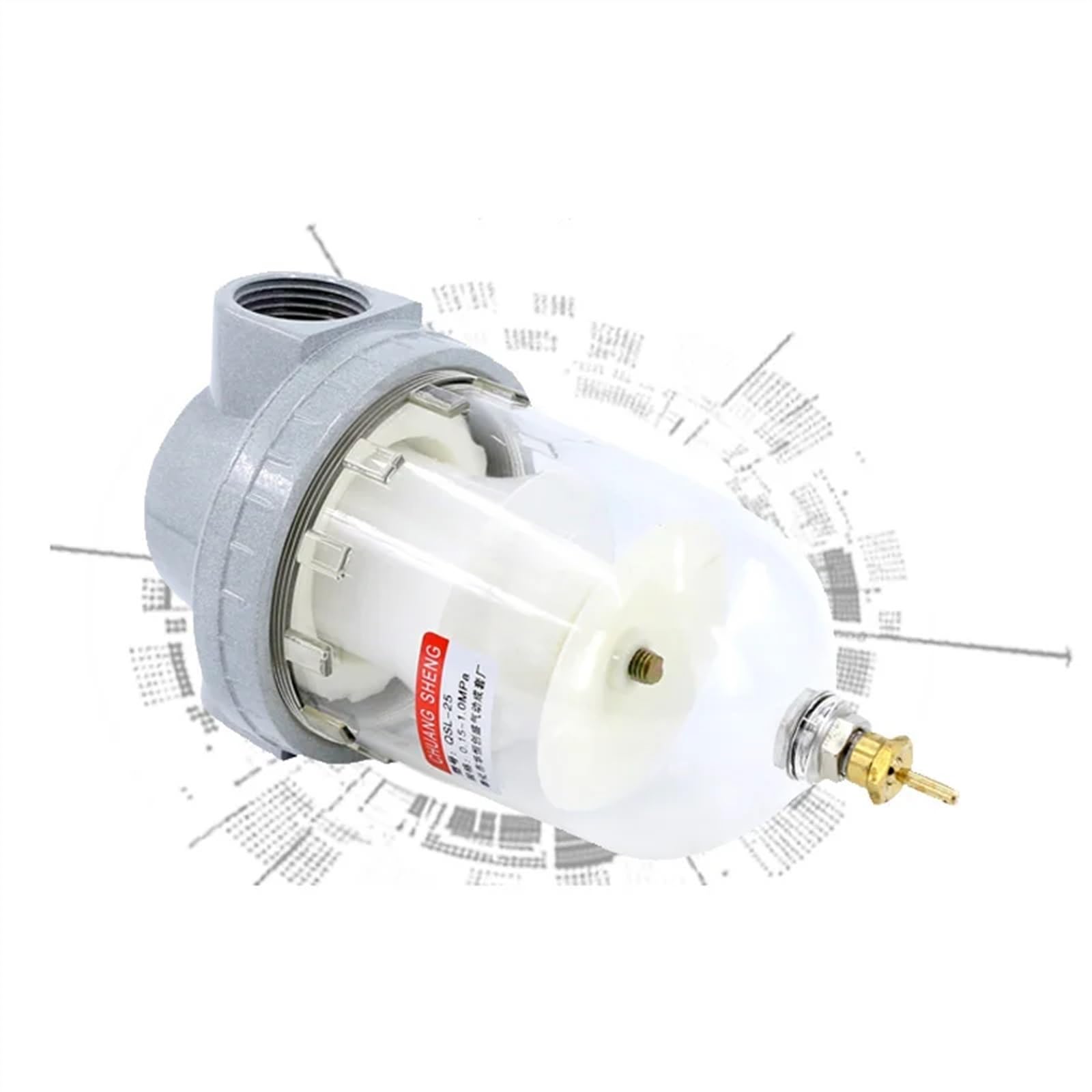 Linea compressore d'aria industriale separatore filtro trappola acqua 0,25 pollici 1 cm 0,5 pollici 1 "1" 2 "olio-acqua separatore pompa di aria (QSL-32)