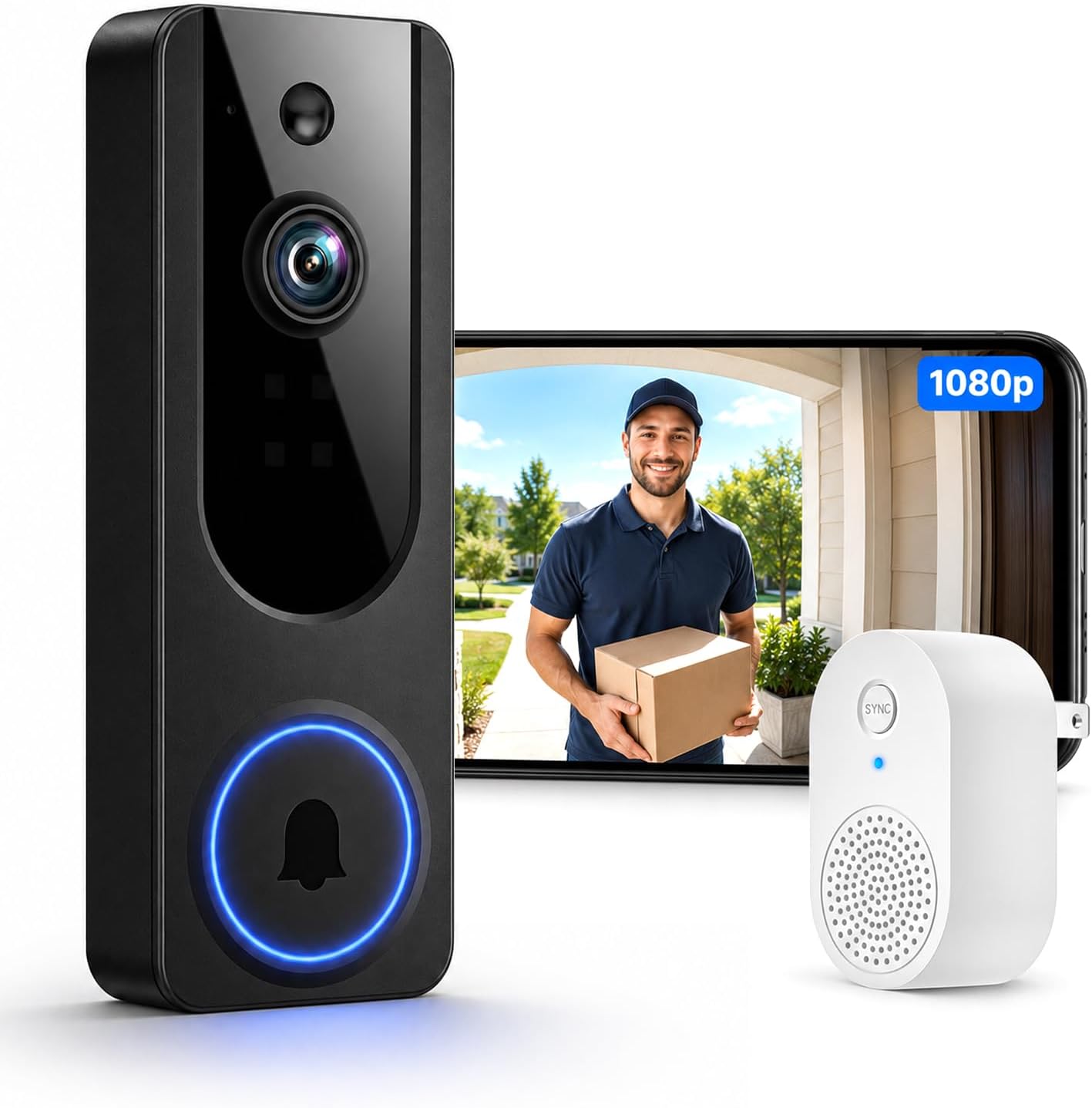 Security Camera Outdoor Wireless, 1080P HD Battery Powered w