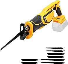 Reciprocating Saw Compatible with DeWalt 20 V Max Battery, 3000 RPM Brushless Electric Recipe Saw with 8 Reciprocating Saw Blades, Cutting for Metal, Wood, Plastic, Tree Cutting