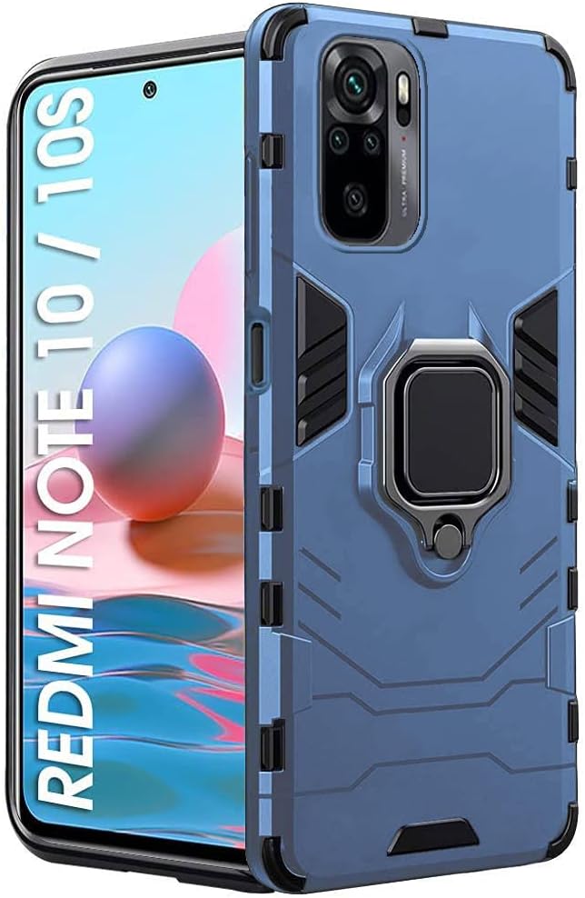 TheGiftKart Back Cover for Redmi Note 10s / 10 / Note 11 SE (Poly Carbonate Polymer | Greyish Blue)