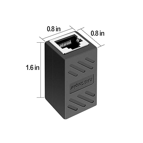 Miniatura 4 de Y.D.F Acoplador RJ45, conectores Ethernet, acoplador en línea Hielded para conector extensor de cable Ethernet Cat7Cat6Cat5eCat5, hembra a hembra