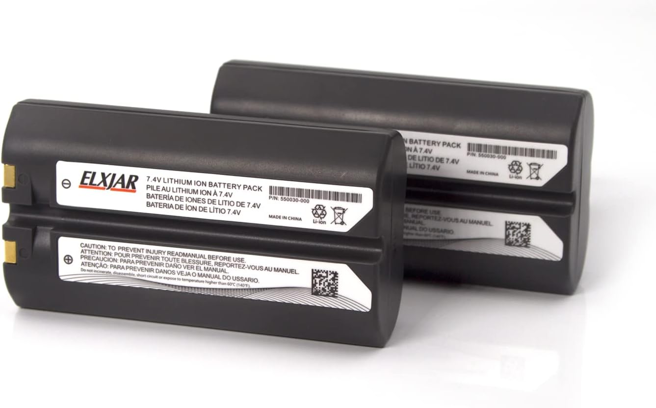 (2-Pack) 7.4V 2200mAh 550039-100 Li-ion Battery Replacement for Datamax Oneil MF2Te MF4Te Microflash 4i 4T MF4 OC2 OC3 OC4 Printer