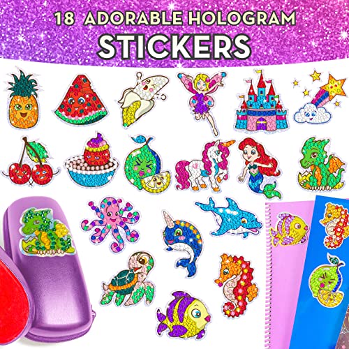 Bryte Gem Art Diamond Painting Kits For Kids - Unicorn And Mermaid Craft Kit With Storage Case, Jewelry, Keychains, Stickers And More - Arts And Crafts - Perfect Toys And Gifts For All Ages #TOP2