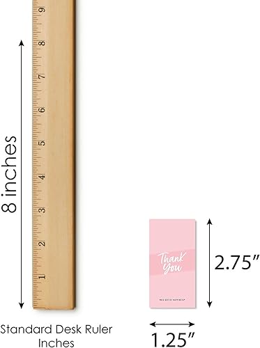 Miniatura 5 de Big Dot of Happiness Rosa elegantemente simple  Mini pegatinas de barra de caramelo  recuerdos de fiesta de invitados pequeños regalos  40 unidades