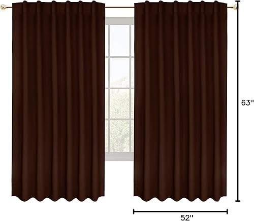 Miniatura 7 de Utopia Bedding - Cortinas opacas con dobladillo para la barra para dormitorio - Juego de cortinas de 63 pulgadas de largo, 2 paneles - Cortinas