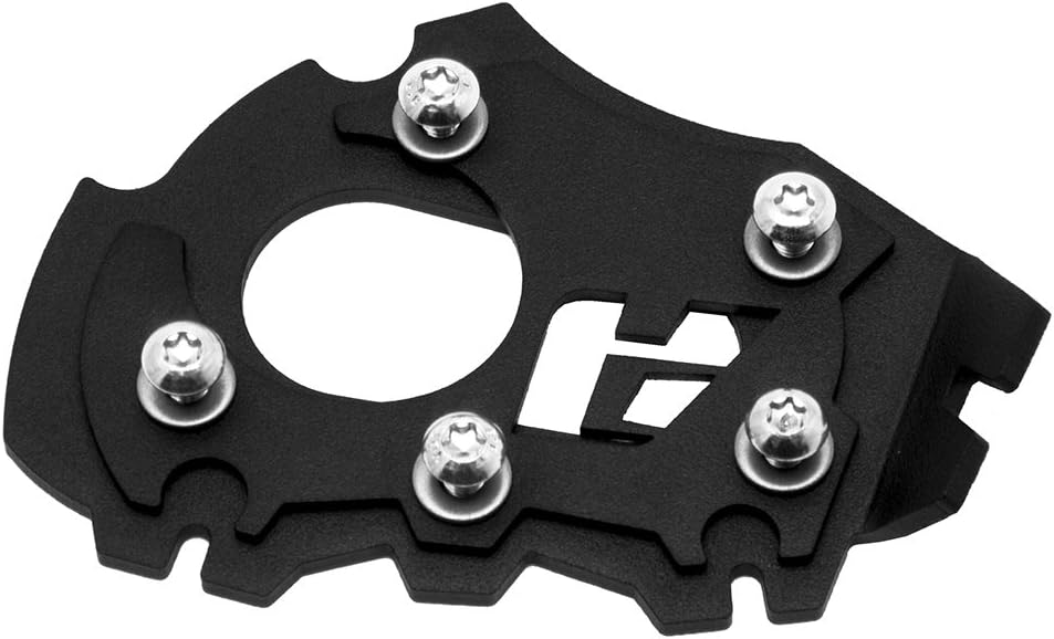 AltRider Side Stand Foot Compatible with BMW R 1200 & R 1250 GS/GSA Lowered - Stainless Steel Enlarger - 3D Tread - Black