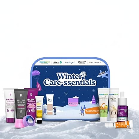 Winter Care Essentials Kit | Hydration, Glow & Hair Fall Control | Sunscreen, Face Wash, Moisturizer, Serum & Haircare Combo