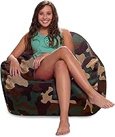 Vista 784 de Posh Creations Puf estructurado cómodo para jugar, leer y ver la televisión, Malibu Lounge, tela de lona para colorear, criaturas