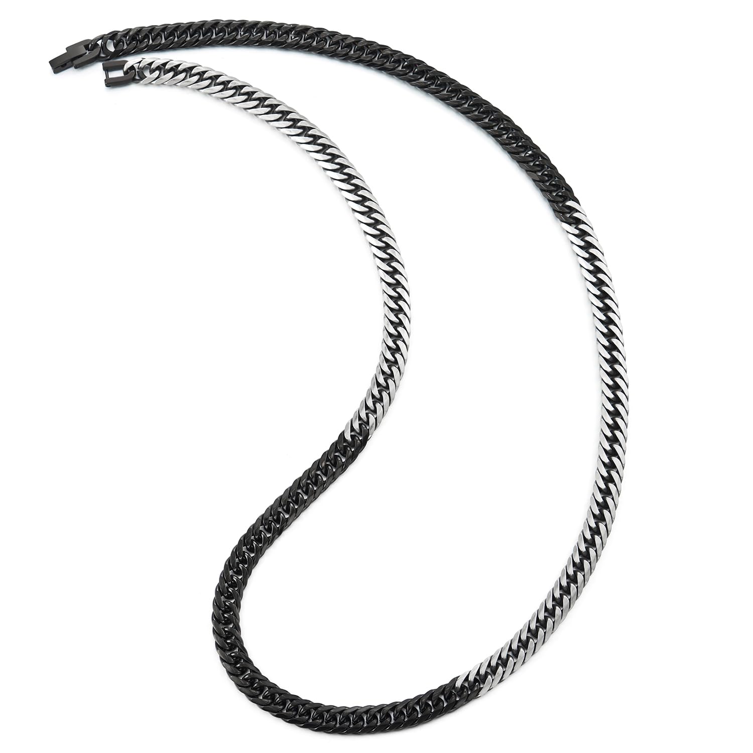 COOLSTEELANDBEYOND Edelstahl-Kubanische Kette – Miami Style Für Ihn