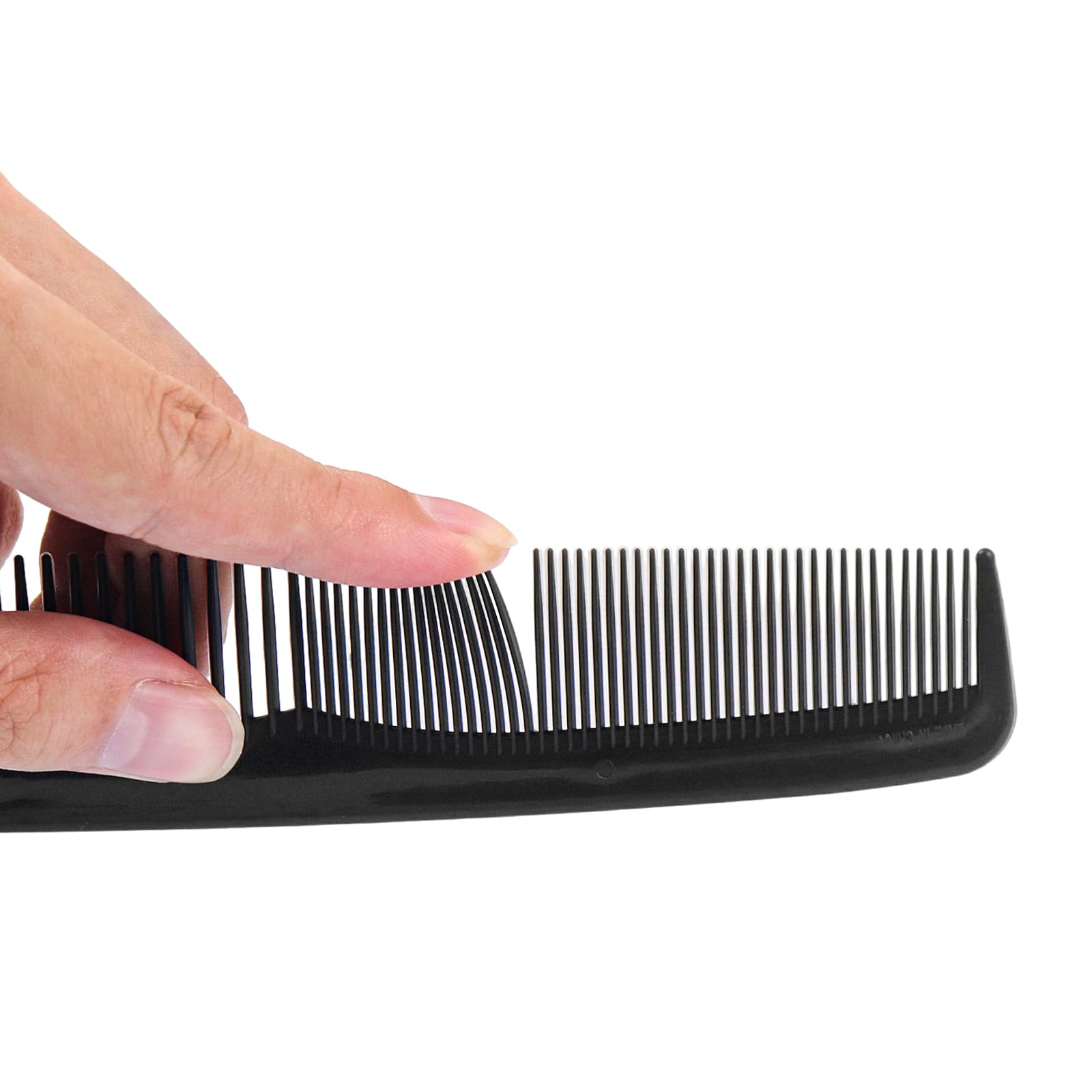 Peines a granel envueltos individualmente, paquete de 300 peines de plástico negro de doble diente para el pelo para personas sin hogar, caridad, paquete de cuidado