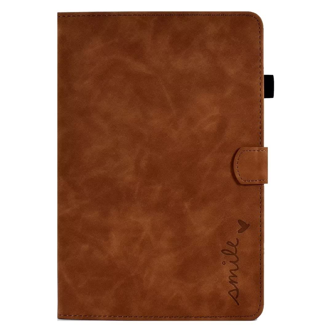 Étui portefeuille magnétique en cuir synthétique compatible avec tablette PC Kindle Paperwhite 4/3/2/1 (marron)