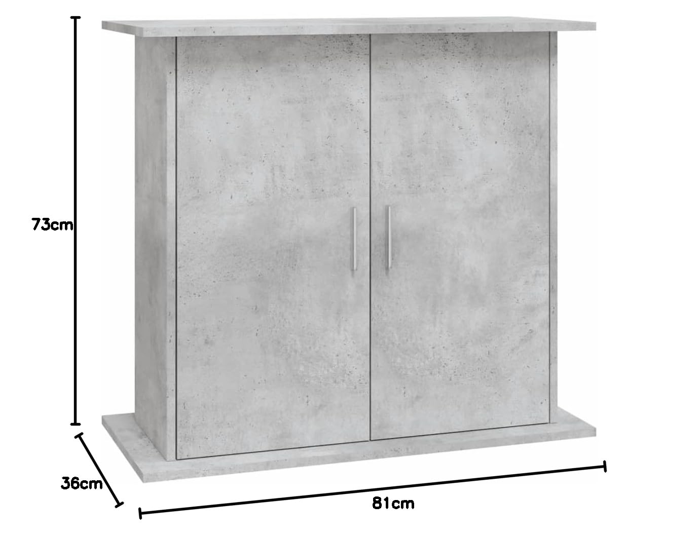 Stojak do akwarium, betonowy, szary, 81 x 36 x 73 cm, drewno inżynieryjne, solidne podparcie w klasycznym i niezbędnym stylu, aby mieć kompletny zestaw akcesoriów do akwarium