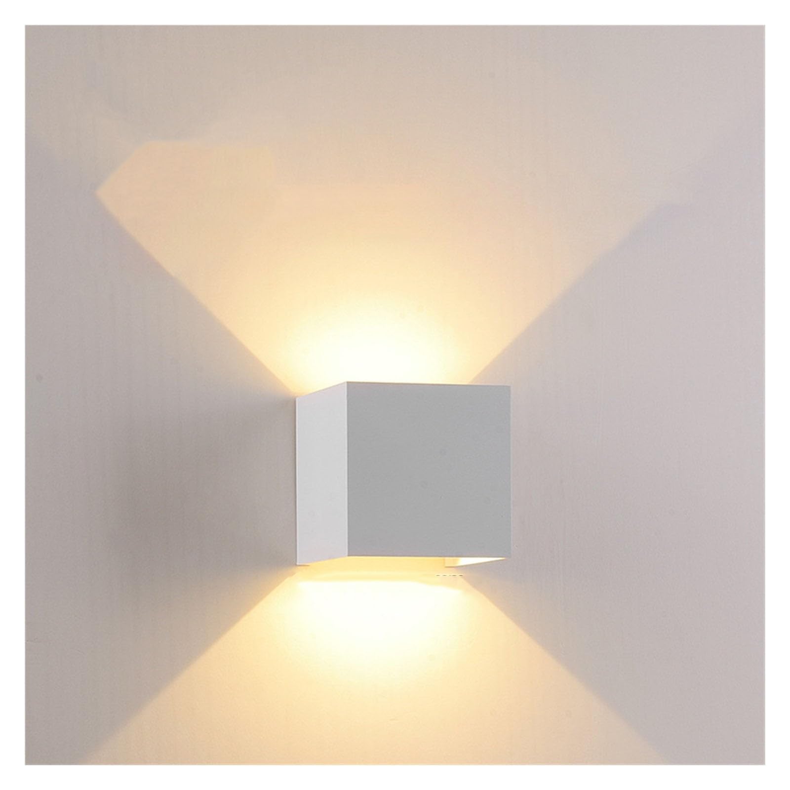 KUNYOS Wall Lamp Outdoor Sconce Balcony Porch Light Garden Aisle Decor Lighting Indoor Bedside Aluminium AC110V 220V(White1003-12W)