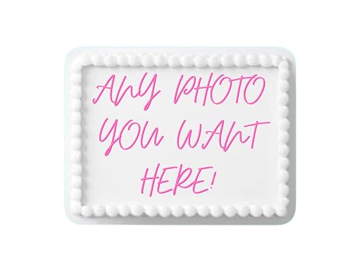 Custom Cake Topper Edible Personalized Image Your Own Cake Topper Birthday 8.5 x 11 inch