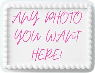 Custom Cake Topper Edible Personalized Image Your Own Cake Topper Birthd...