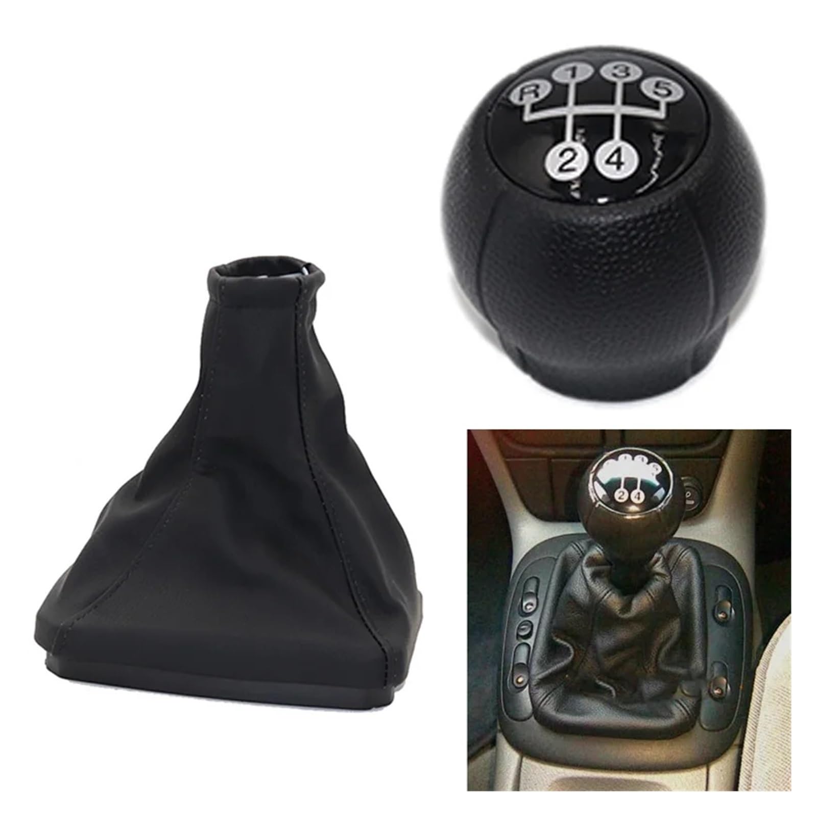 Wphlyz One Color Head Change Lever Knob For Vauxhall For Vectra B 1995-2002 Gearbox Handle Gear Lever Knob Stick Shift Boot(Gear Knob And Boot)