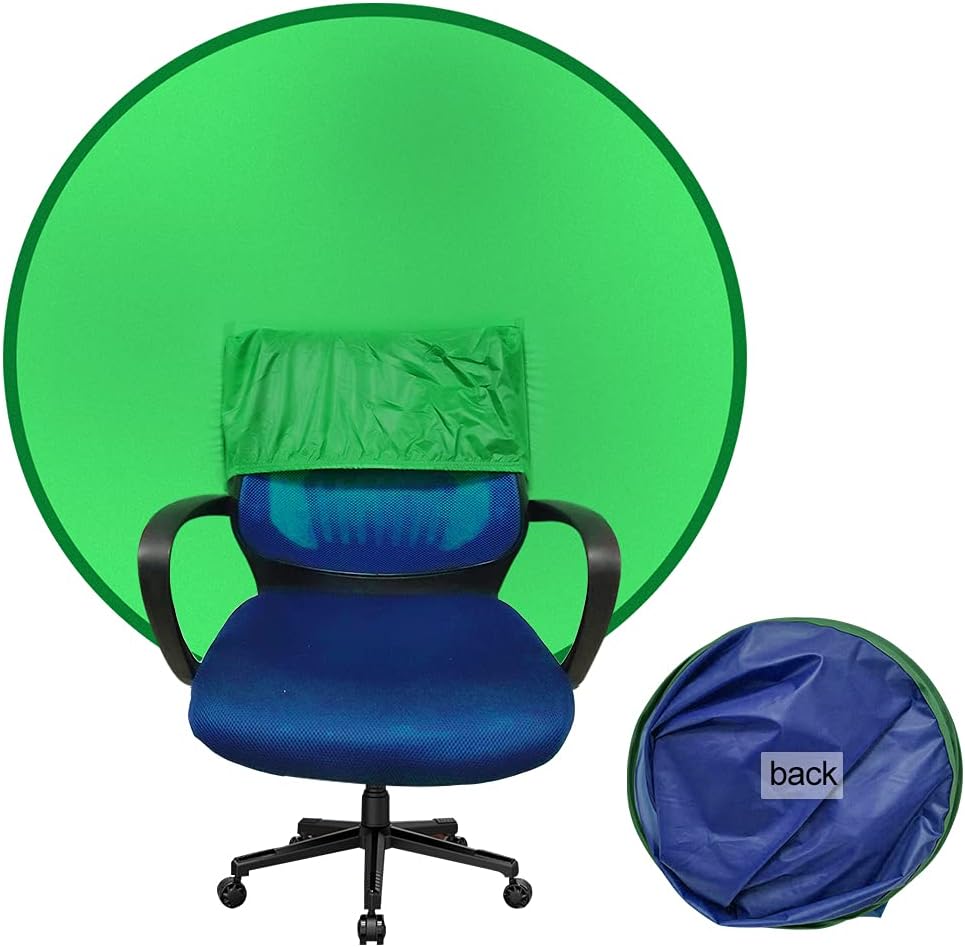Buy Portable Webcam Background Green Screen Chair For Video Conferencing Chats Zoom Skype Backdrop Video Calls Chromakey 142cm 4 65ft Dual Sided Green Blue Online In Turkey B091z6f9wt