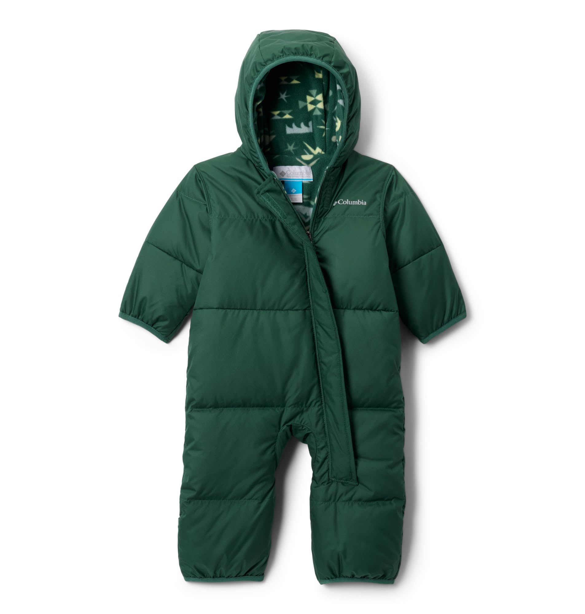 Columbia Youth Infant Snuggly Bunny 2 Bunting, Snowsuit Romper, Rain Forest/Rain Forest Peaked, 18/24 Months