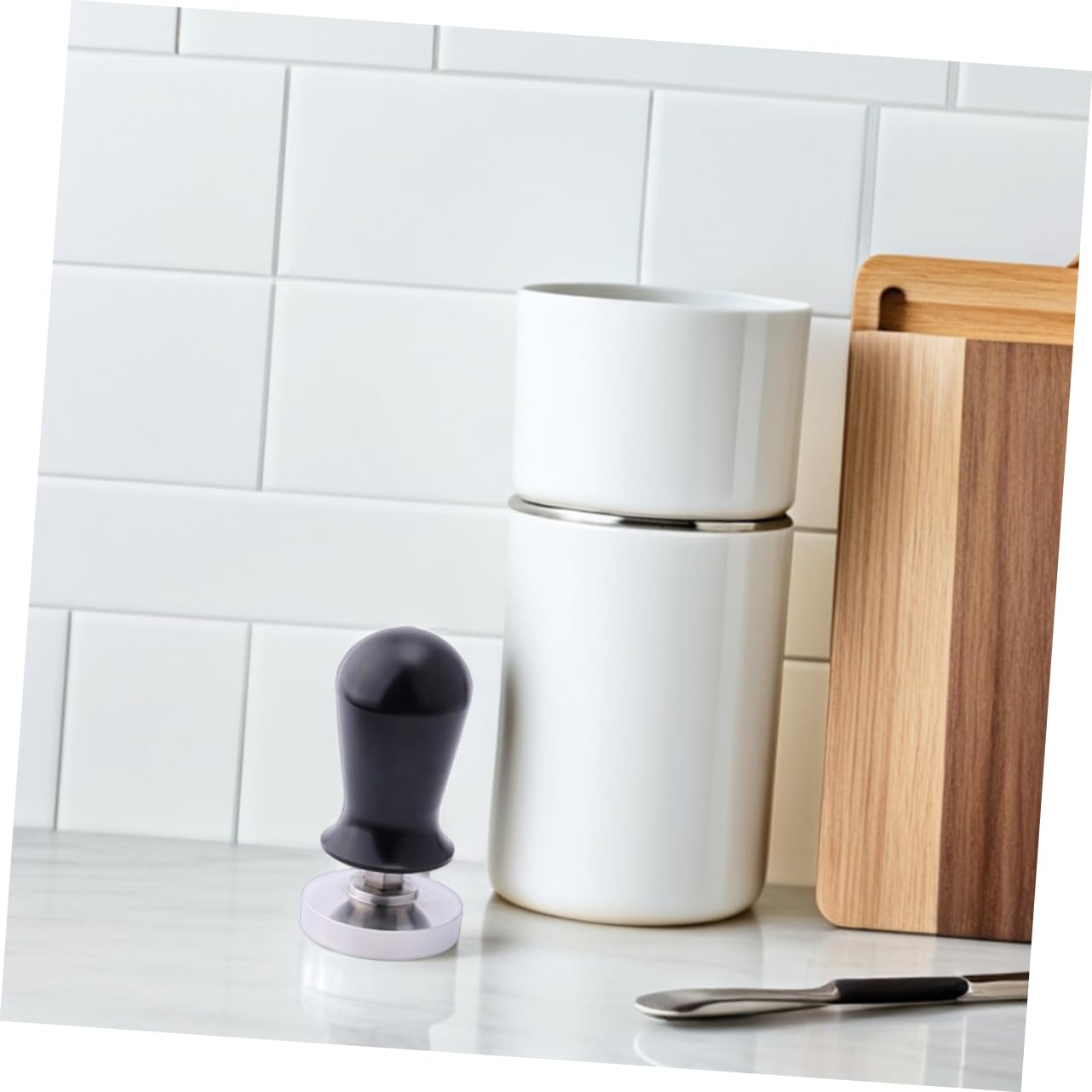 Uonlytech Apisonador Elástico Equilibrado Prensador De Reutilizable Con Mango Ergonómico Herramienta De Prensado De Portátil Hogar Oficina Accesorios Para Espresso