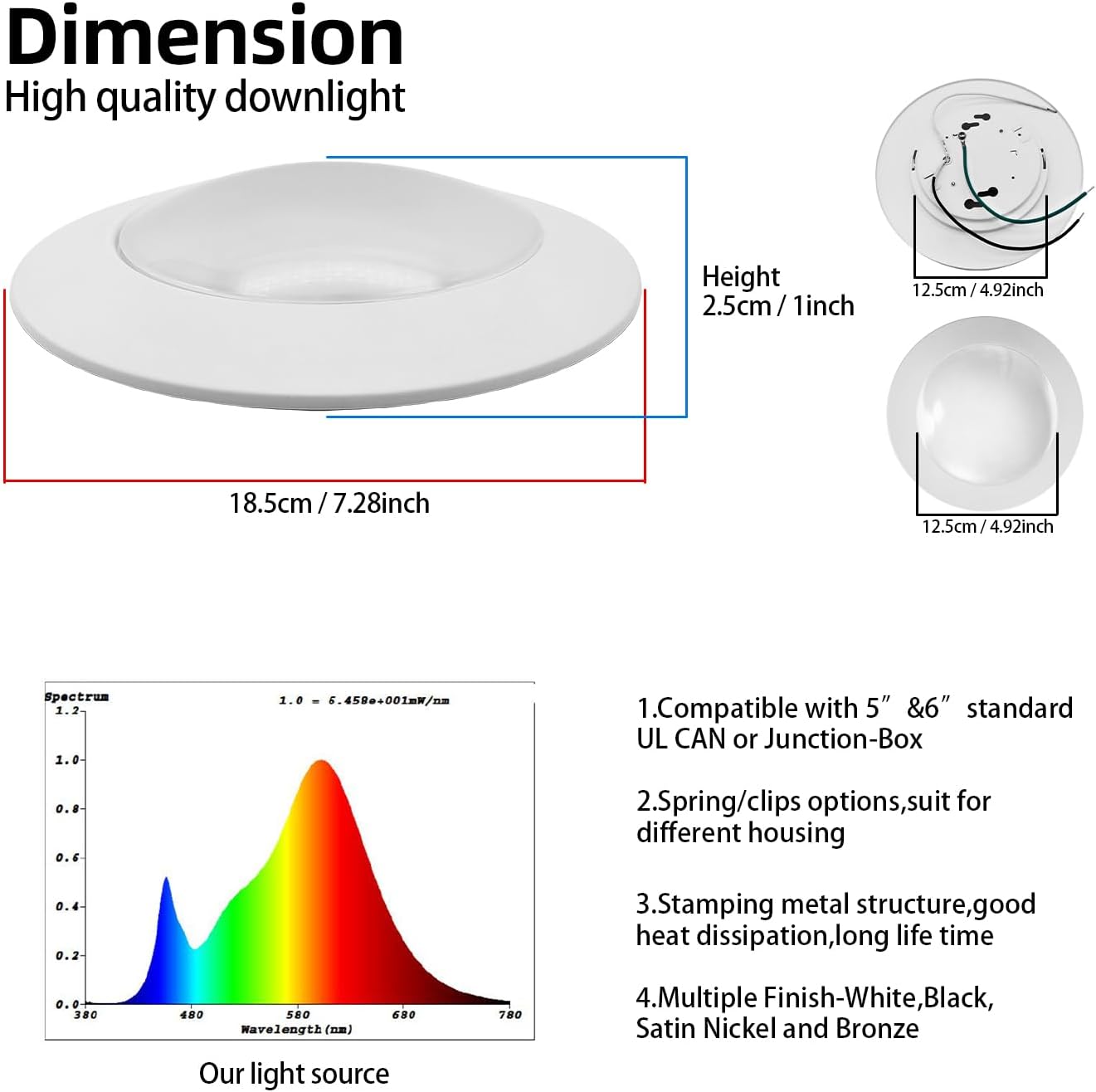 6 Inch Ultrathin Led Recessed Lighting Dimmable Wafer Lights 15w 1200lm 5cct Selectable Retrofit Flush Mount Ceiling Light Fit 5"/6" Recessed Can and Junction for Box Bedroom Bathroom 6 Pack